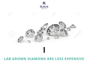 lab grown diamond are less expensive