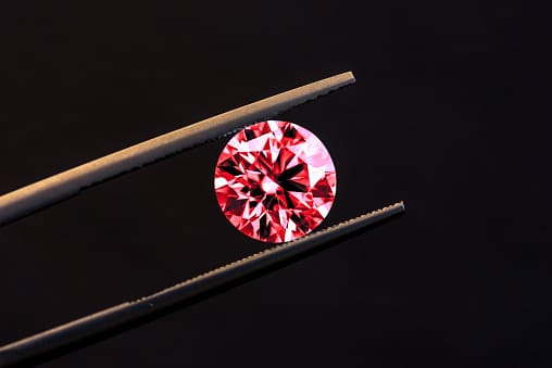 Pink lab grown diamond