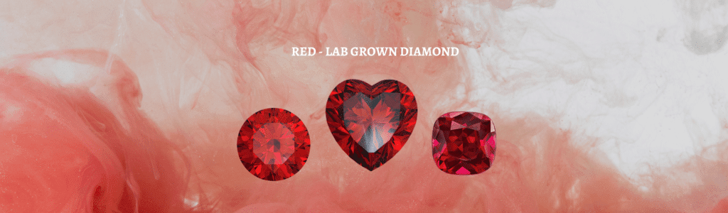 Red Lab grown diamond
