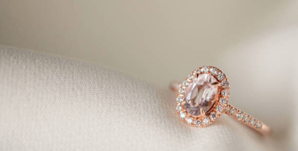 pink lab grown diamond ring